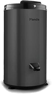 Panda 3200 RPM Portable Spin Dryer – 22lbs Capacity, Stainless Steel Drum & Outer Case, 110V – Sleek Dark Gray