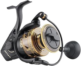 PENN Battle Spinning Reel Kit, Size 5000, Includes Reel Cover and Spare Anodized Aluminum Spool, Right/Left Handle Position, HT-100 Front Drag System
