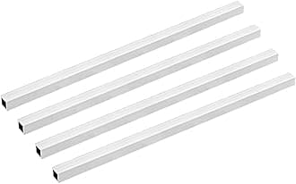 6063 Aluminum Square Tube, 12mmx12mmx1mm Wall Thickness 300mm Length Seamless Straight Pipe Tubing 4 Pcs