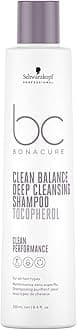 Schwarzkopf Professional Bonacure Clean Balance Deep Cleansing Shampoo All Hair Types Vegan Care Complex Tocopherol Protects Against Environmental Influences Fresh Hair Feeling Sulphate Free 250 ml