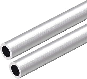 uxcell 6063 Aluminum Round Tube, 300mm Length 12mm OD 9mm Inner Dia Seamless Aluminum Straight Tubing 2 Pcs