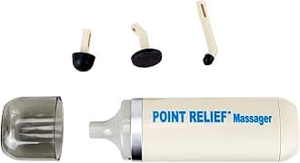 Point Relief Mini-Massager Battery-Powered for Pain Relief, Tension Relief and Massage Therapy, white - 14-1050