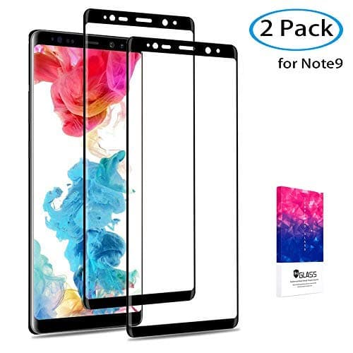 Samsung Galaxy Note 9 Screen Protector, Corefyco Full Coverage Screen Protector (2-Pack) Tempered Glass Screen Protector 3D Curved/HD Clarity/Case Friendly Compatible with Samsung Note 9