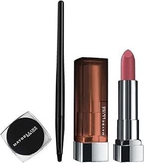Maybelline New York Gel Matte Lipstick & Eyeliner Glossy Finish, Black