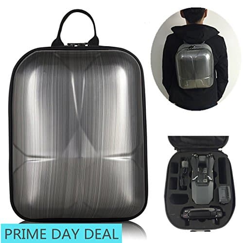 DJI Spark Mini Hardshell Backpack Case, Upgraded Most Compact Hard Shell Carrying Case (13.5x 9.3x 5.7" Only ) Waterproof Anti-Shock PC bag for Spark and Accessories