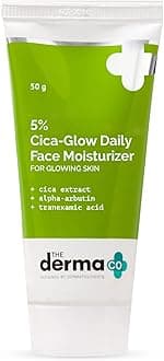 5% Cica-Glow Daily Face Moisturizer with Alpha Arbutin & Tranexamic Acid for Glowing, Dewy Skin | Hydrating, Non-Greasy Lotion | For Sensitive, Dry & Oily Skin | For Men & Women – 50g