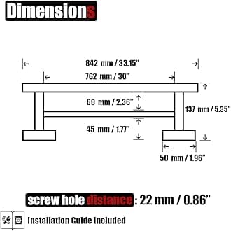 JQK Double Bath Towel Bar, Oil Rubbed Bronze 30 Inch Stainless Steel Towel Rack for Bathroom, Towel Holder Wall Mount, 33 in Total Length, TB100L30-ORB