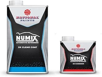 Numix MS 700 Clear Coat FAST - 1 Liter + Hardener (0.5 Liter) Specially Designed for Automotive by National Paints