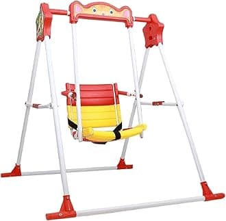 Maanit Garden & School Toy Swing for Children Babies Indoor Outdoor (Multicolour)(Alloy Steel, Single Seater), 10 Centimeters, 25 Centimeters|1 Count