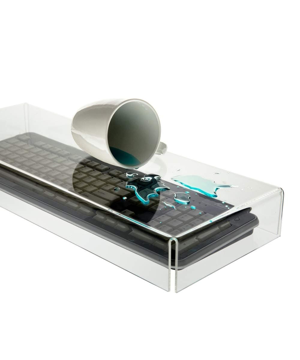 SOURCEONE.ORG Source One Premium Clear Acrylic Keyboard Cover, Protector -20" W x 2.5" H x 7.75" D