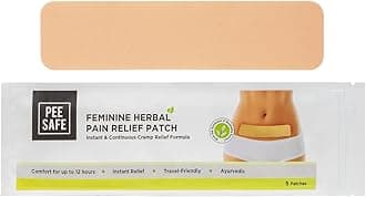 Pee safe Feminine Herbal Pain Relief Patches (Pack of 5) | Natural Pain Relief Patches | No Side Effects | Sleek Design | Comfort for Upto 12 Hours