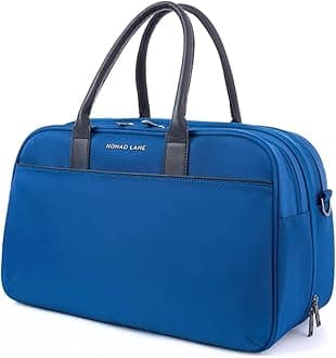 Carry-On Luggage Duffel Bag, Durable & Lightweight Suitcase. Bento Bag, Personal Item Weekender Travel Bag for Men & Women, Aegean Blue