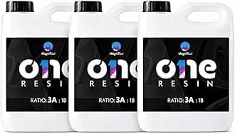Magnifico One Resin - 9.6 KG (3:1) Clear UV-Resistant Epoxy Resin, Smooth Finish, Easy to Use with Self-Leveling.