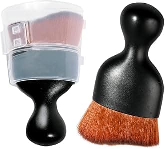 AOCISKA Car Interior Detailing Brush,Soft Bristle Cleaning Brush Car Detailing Brush Dusting Brush,Car Interior Cleaning Tool,Auto Detail Brush Car Dash Duster Brush (Black&Brown with Cap)