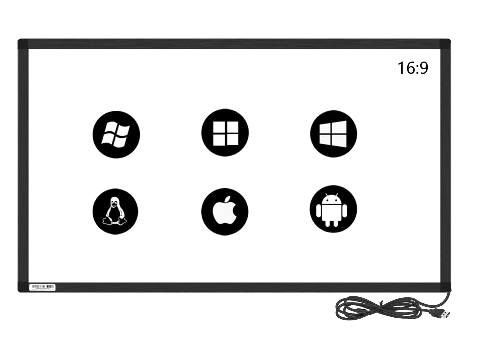GreenTouch 50 inch Interactive 10 Points Multi-Touch Infrared Touch Overlay, IR Touch Screen Panel, Infrared Touch Frame USB Free Driver HID Compatible