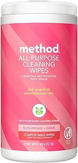 All-Purpose Cleaning Wipes, Pink Grapefruit, 70Count