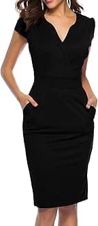 CEASIKERY Women's Business Retro Cocktail Pencil Wear to Work Office Casual Dress