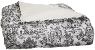 Ellis CurtainVictoria Park Toile Pillow Sham Standard Size, Black 20" x 26"