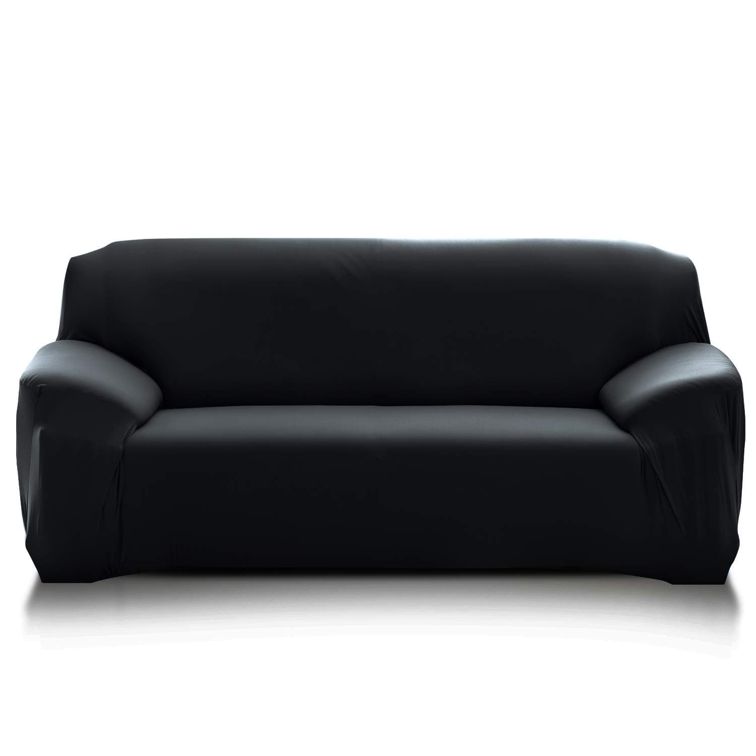 PETCUTE Sofa Cover High Stretch Sofa Protector Elastic L Shape Sofa Slipcover Corner Universal Couch Cover Non Slip Furniture Protector Black 1 seater