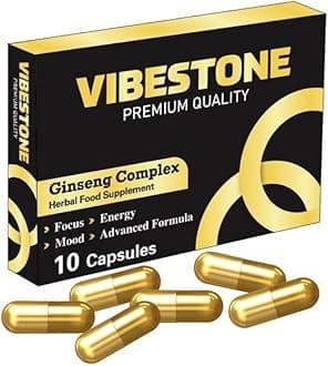 VIBESTONE Gold- Enhance Your Performance - Extra Strength Performance Enhancing Pills, Stamina Endurance Booster Gold Supplement Pills for Men - 10 Ginseng Capsules for Men UK