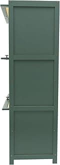Natural Green Shoe Storage Cabinet, Bamboo Shoe Floor Storage Organizer Rack with 3Doors Free Standing Shoe Racks Shoe Cabinet for Entryway Hallway Closet Bedroom (Green, 27.5*12.6*41.7in)