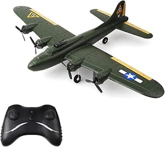 Goolsky FX817 RC Airplane, B-17 Bomber Model 2 Channel RC Plane, 2.4Ghz Remote Control Airplane, Ready to Fly Foam Glider, Fixed Wing Aircraft Flight Toys for Beginners and Adults