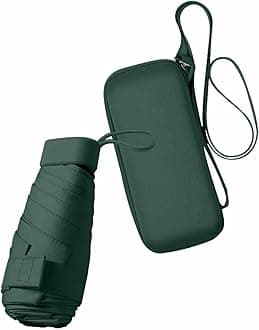 Mini Windproof Folding Travel Umbrella, Sun & Rain Umbrellas, Compact Portable for Women Men