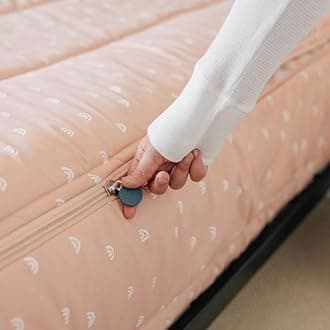 Beddy's Rainbow Theme Durable Zipper Bedding for Kids, Bed in a Bag, Peach Sheets & Comforter, Includes Pillowcase & Pillow Sham Easy to Make & Wash