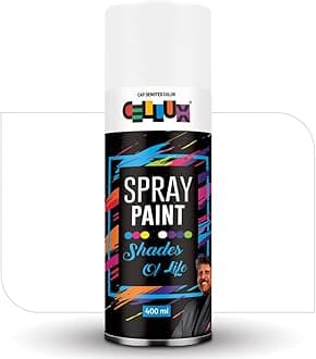 Cellux 2X Ultra Cover Lacquer Clear Spray Paint | DIY Quick Drying with Premium Gloss Finish for Metal Wood Wall & other Surfaces - 400 ML