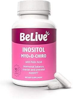 BeLive Women's Myo-Inositol & D-Chiro Capsules with Folic Acid