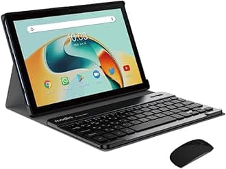 Modio M 34 5G Android Tablet PC 10.1 Inch HD Screen with Wireless Keyboard and Mouse 12GB Ram and 512GB Rom 6000mAh Battery (Blue)