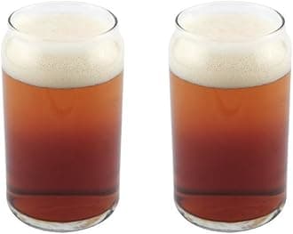 Libbey Can Shaped Beer Glass - 16 oz - 2 Pack w/Pourer
