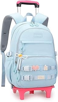 Girls Rolling Backpack Wheeled Backpack for Boys Trolley School Bags Kids Luggage Roller Backpack with Wheels