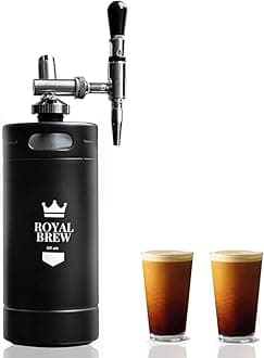 The Original Royal Brew Nitro Cold Brew Coffee Maker - Gift for Coffee Lovers -128 oz Extra Large Home Keg, Nitrogen Gas System Coffee Dispenser Kit - Use Nitrogen or Nitrous Oxide