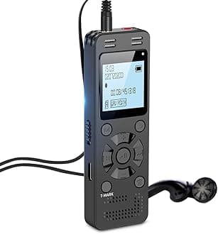 EVISTR 128GB Digital Voice Recorder with Playback - 9296 Hours Voice Activated Recording Device Audio Dictaphone with Password MP3 Player for Lectures Meetings