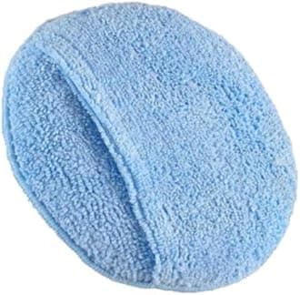 Cleaner & Conditioner Round Lint-Free Microfiber Applicator (5 in.) - Cover Surfaces Quick and Easy Using Less Cream, Finger Pocket Provides Firm Grip, Washable & Reusable