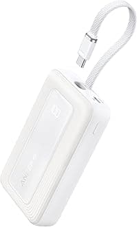 Zolo Power Bank, 10,000mAh 30W High-Speed Portable Charger with Built-In USB-C Cable, Fast Charging Battery Pack for iPhone 17/17 Air/17 Pro/17 Pro Max/16/15 Series, Galaxy, iPad, and More