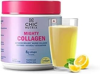 Marine Collagen Supplements Powder for Women & Men | 8000mg Japanese Marine Collagen Peptides, Vitamin C & AstaReal Astaxanthin | Zero Sugar, Fast Absorption & No Fishy Aftertaste | Lemonade Flavour