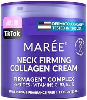 MAREE Neck Cream - Neck Creams for Tightening and Firming with Hyaluronic Acid - Face Moisturizer for Women - Skin Care Tighten and Lift - Facial Lifting - Anti Aging & Wrinkles Treatment - 1.7 fl oz