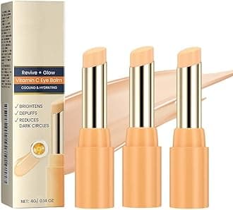 Eye Balm with Vitamin C Brightens and Reduces Puffiness, 2025 Upgrade Revive and Glow Vitamin C Eye Balm, Hydrating Eyes Cream for Reducing Dark Circle, Eyes Care Stick for Women (3)