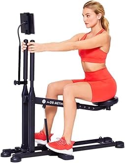 The DB Method Squat Machine with Phone Mount, Workout Equipment for Home Gym, Exercise Leg and Glutes, Low Impact Lower Body Fitness Workouts, Training for Total-Body, Easy Setup, Foldable for Storage