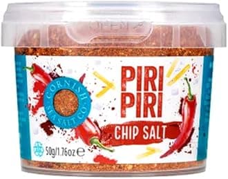 Cornish Sea Salt Tub (8 Pack, Piri Piri Chip Salt 50g)