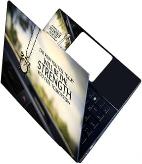 Full Laptop Skin Stickers HD Quality Sticker for Laptops Upto 15.6" (Dustproof|Waterproof|Scratchproof|Reusable) - Strength FL RON1