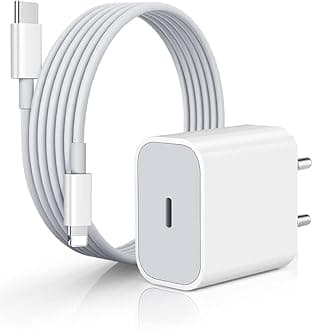 The Black Store Original 20 W Charger Adaptor Type C to Lightening Cable for iPhone12 iPhone12 Mini iPhone12 Pro iPhone12 Pro Max (Adaptor and Cable) with Warranty, White