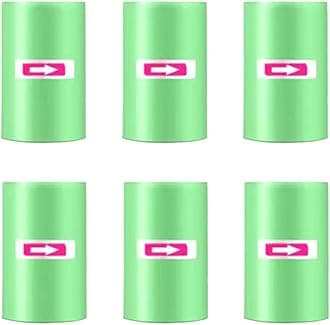 100% Recycled Bin Liners Trash Bags for Car Trush Cans, Size: 30 x 25 cm, 120pcs, 6 rolls