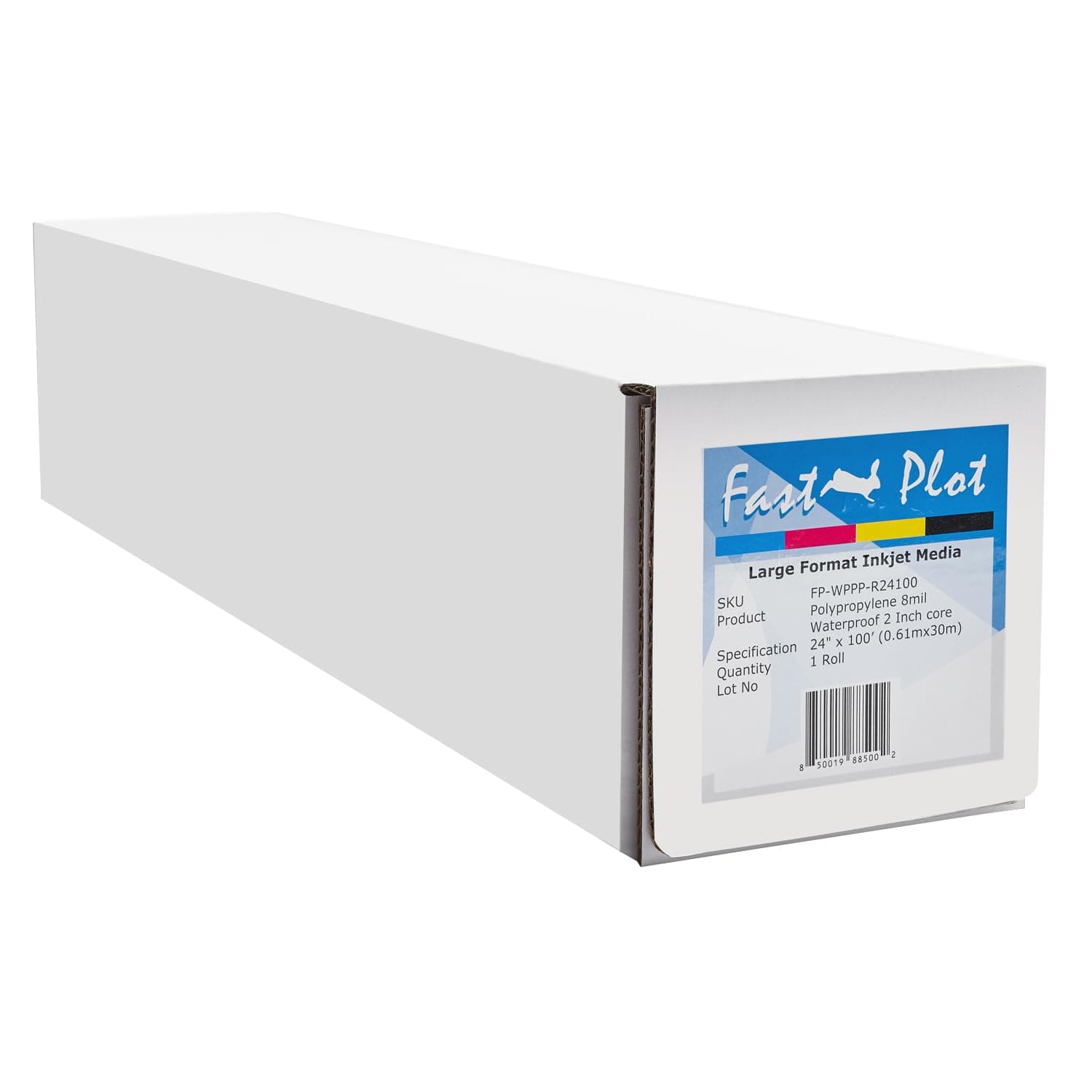 FastPlot Polypropylene Banner 8 mil WP - 24" x100FT - 2" core