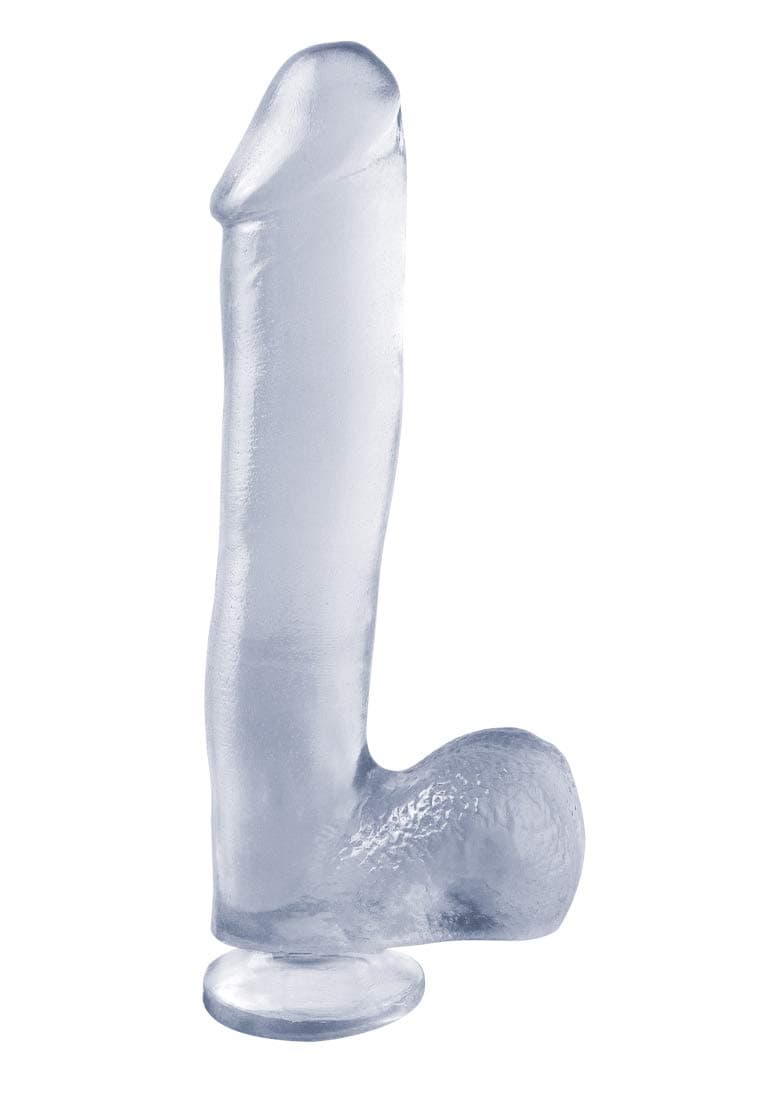 Basix 10-Inch Suction Cup Dong, Clear