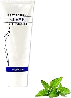 Soothing Cooling Gel, Relieving Body Gel, Fast Absorbing Pain Gel for Women and Men, Cooling with Menthol and Frankincense, Fast Acting Clear Pain Relieving Gel, Pain Relieving Gel