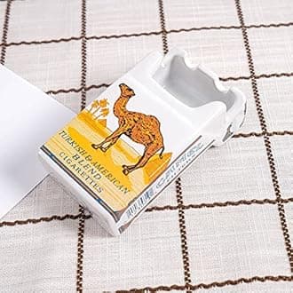 Novelty Creative Fashion Ceramic Porcelain Cigarette Ashtray Plant Flowerpot Home Decoration Ornaments (Camel cigarette box)
