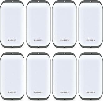 Philips 10-Watt LED Bulk Head Light |WT110W LED10S Bulk Head Light for Office, Shop & Outdoor Lighting | Colour : Crystal White, Pack of 8